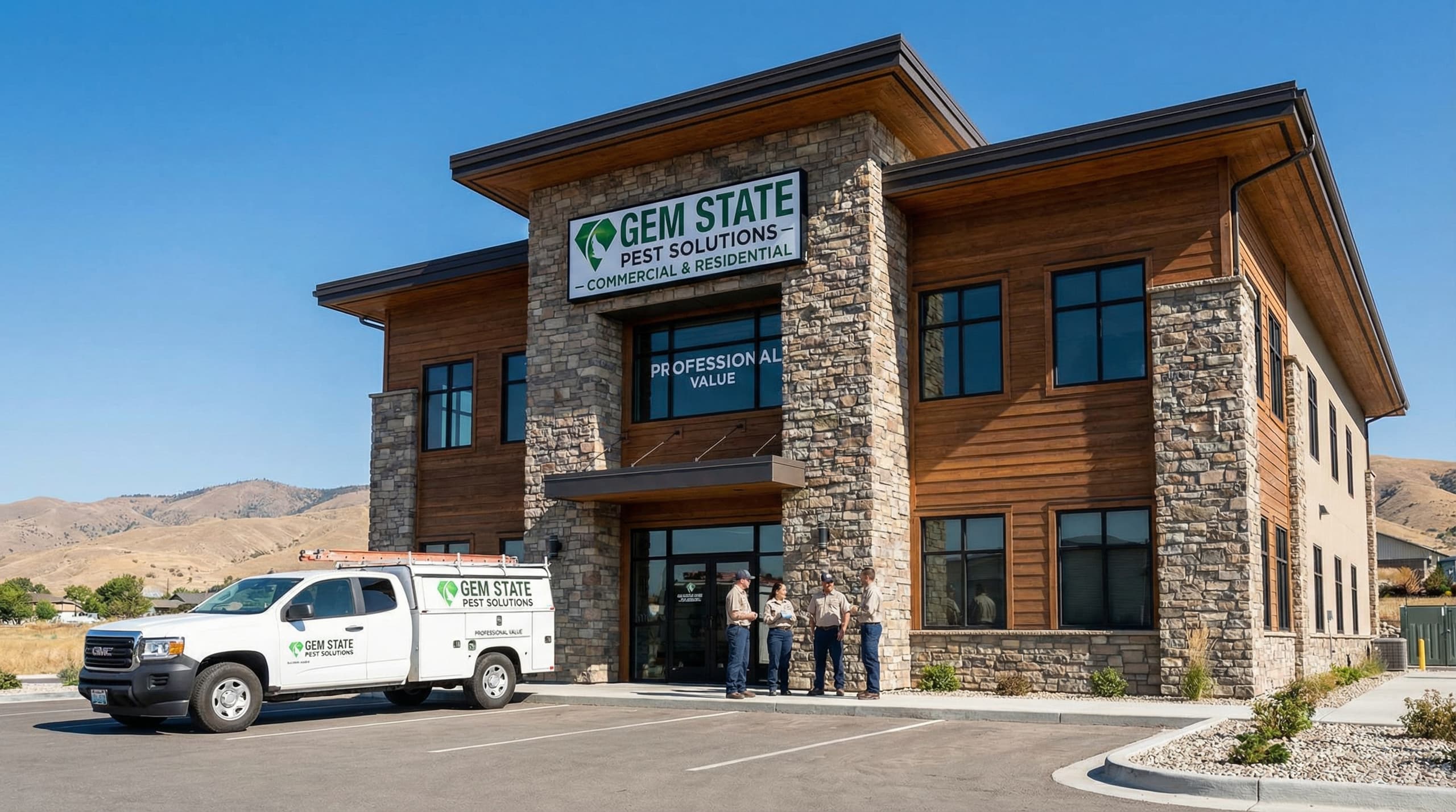 Property manager with inspection checklist at Idaho rental property