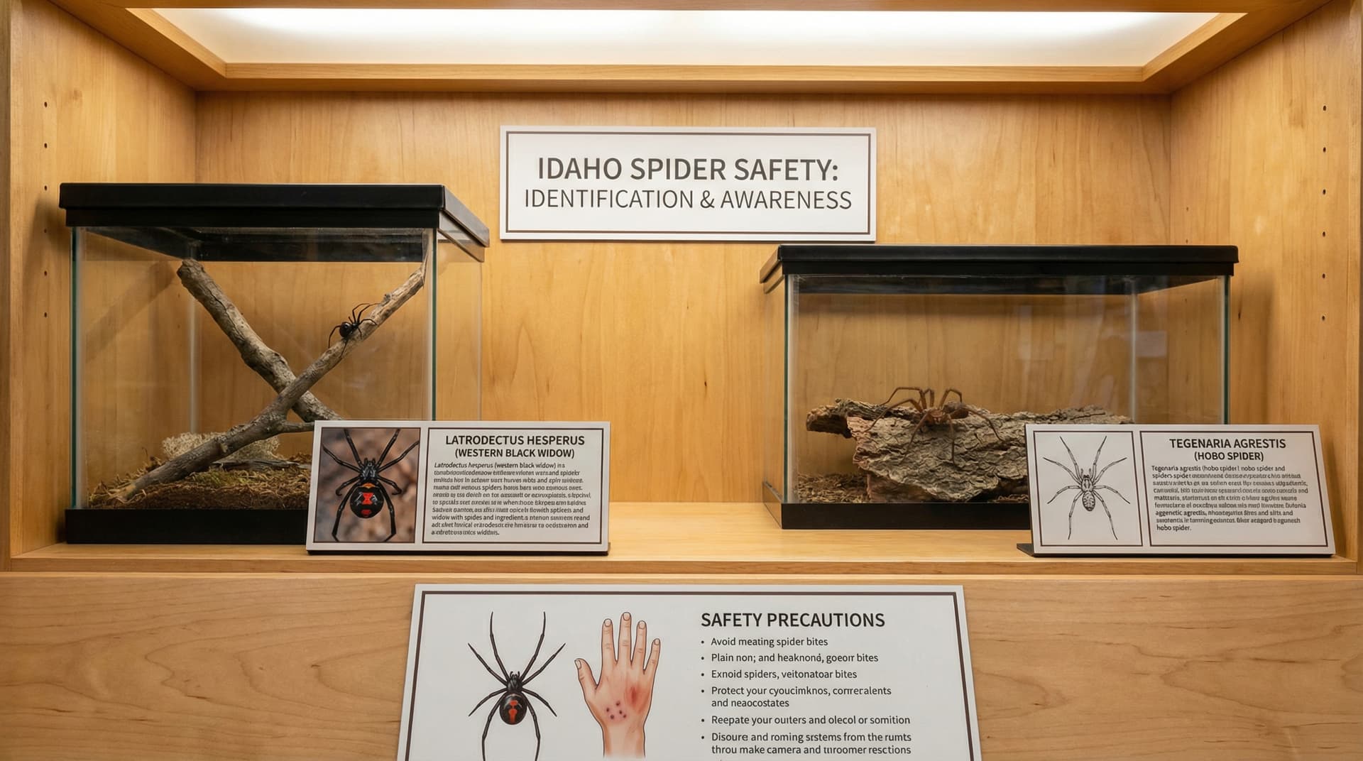 Dangerous spider species found in Idaho - black widow and hobo spider identification
