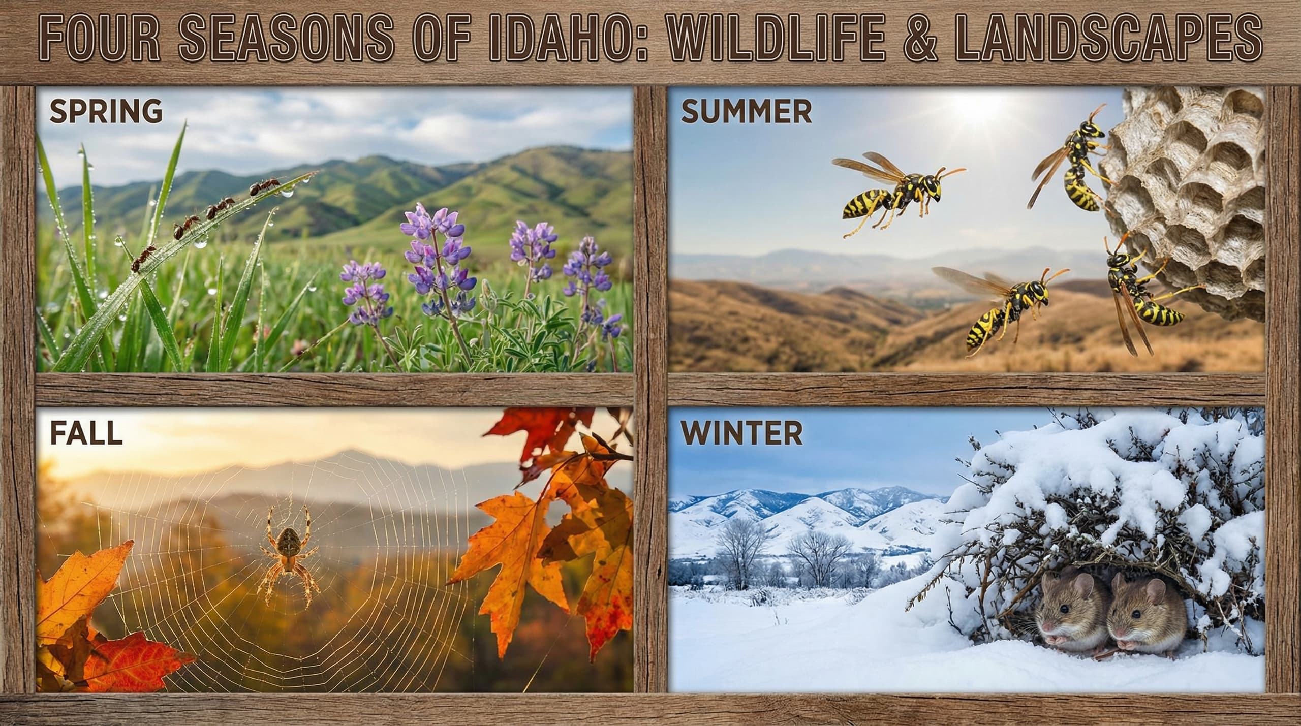 Beautiful seasonal landscape - pest calendar for Treasure Valley