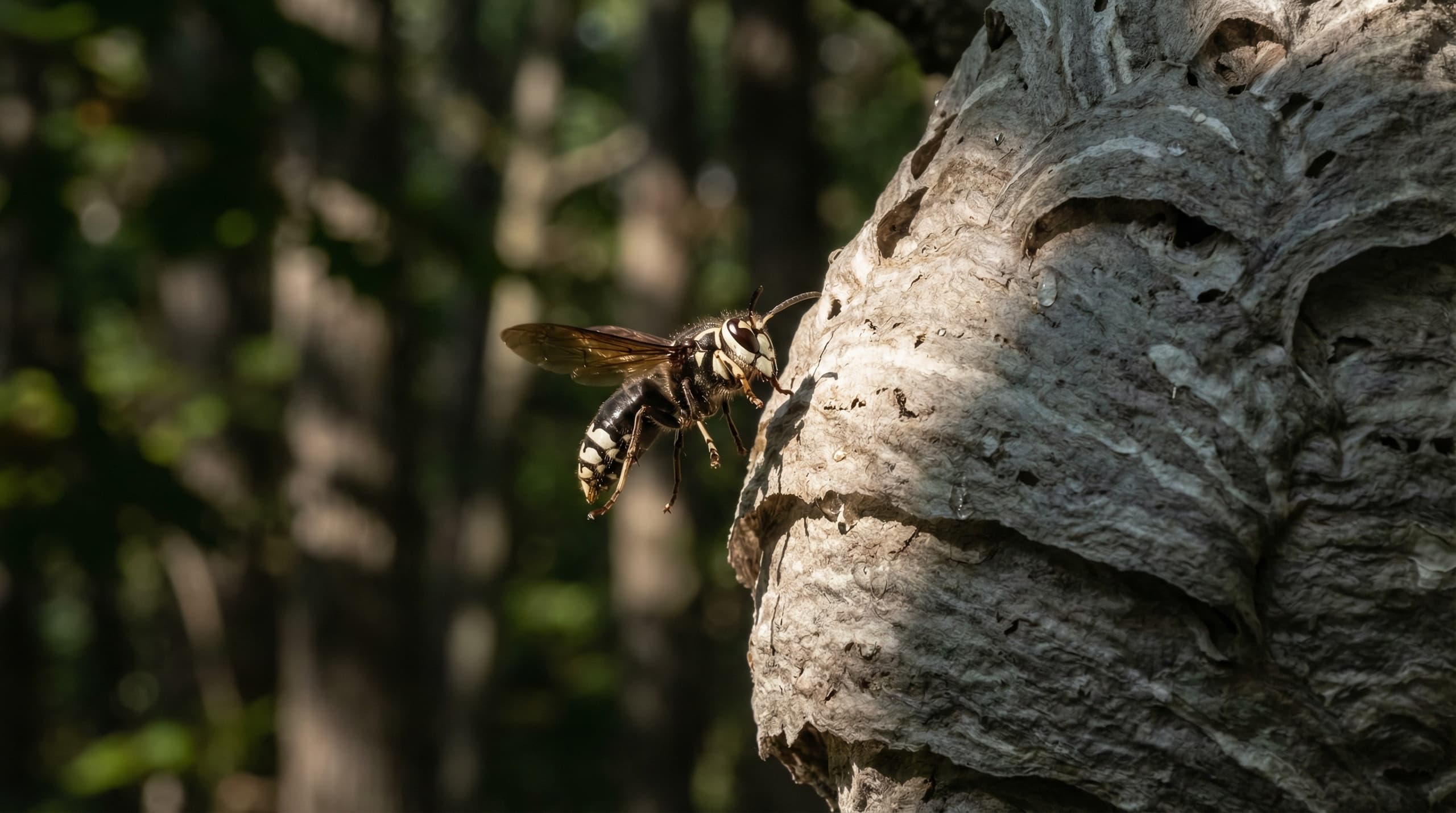 Bald-Faced Hornet - showing key features for identification