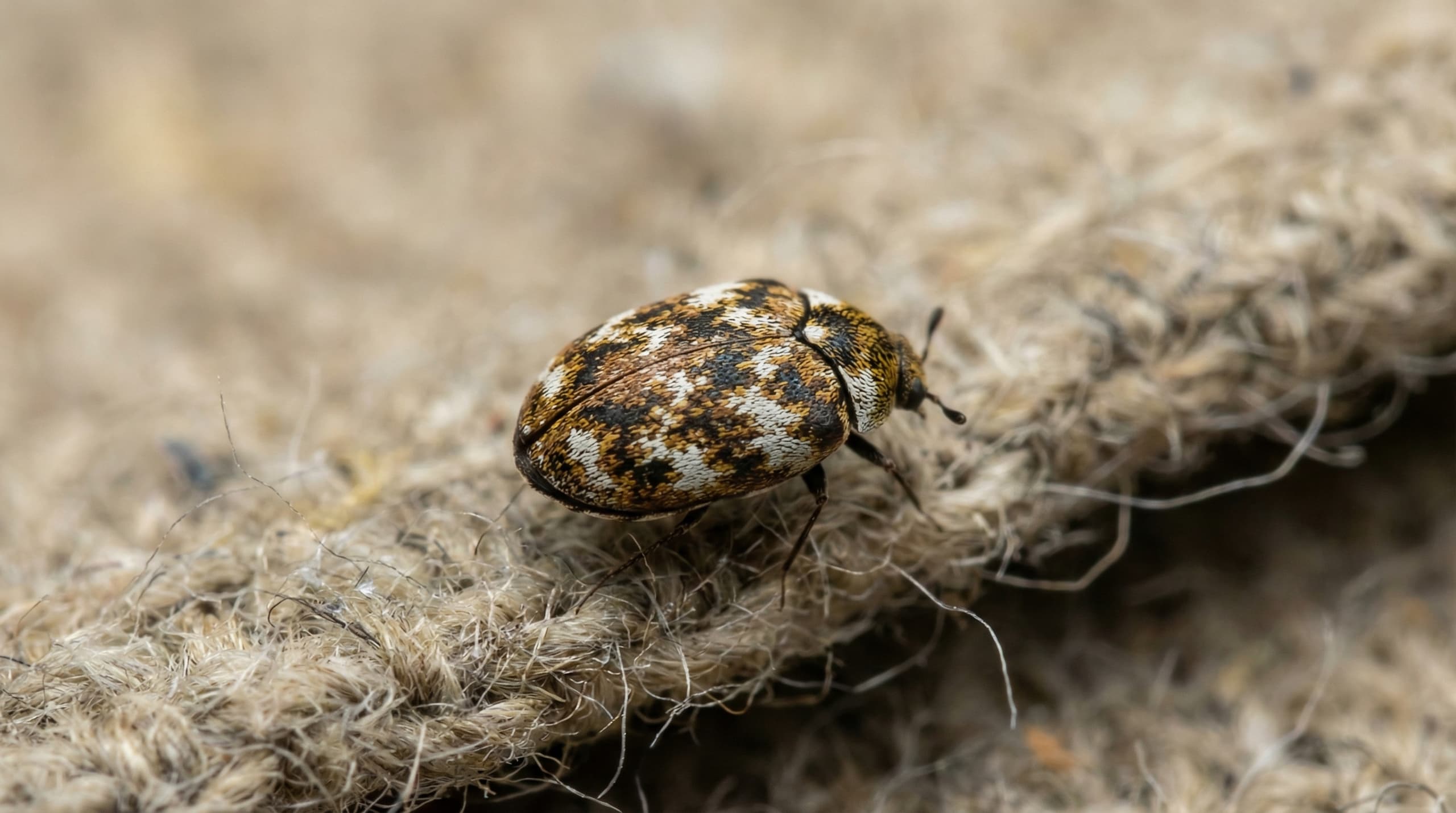 Carpet Beetles - showing key features for identification