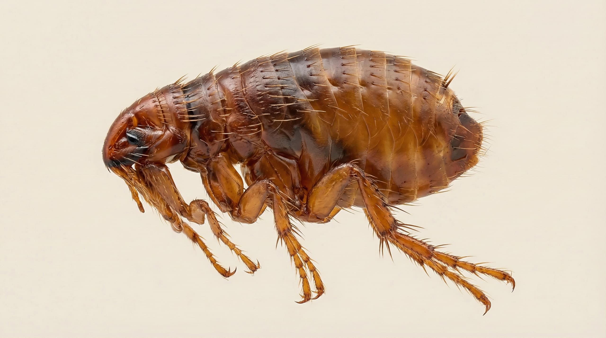 Fleas - showing key features for identification