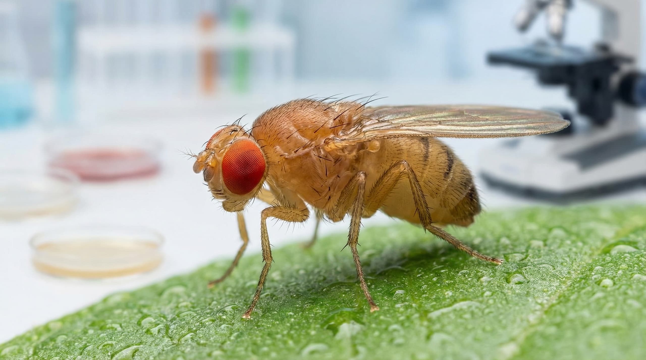 Fruit Flies - showing key features for identification