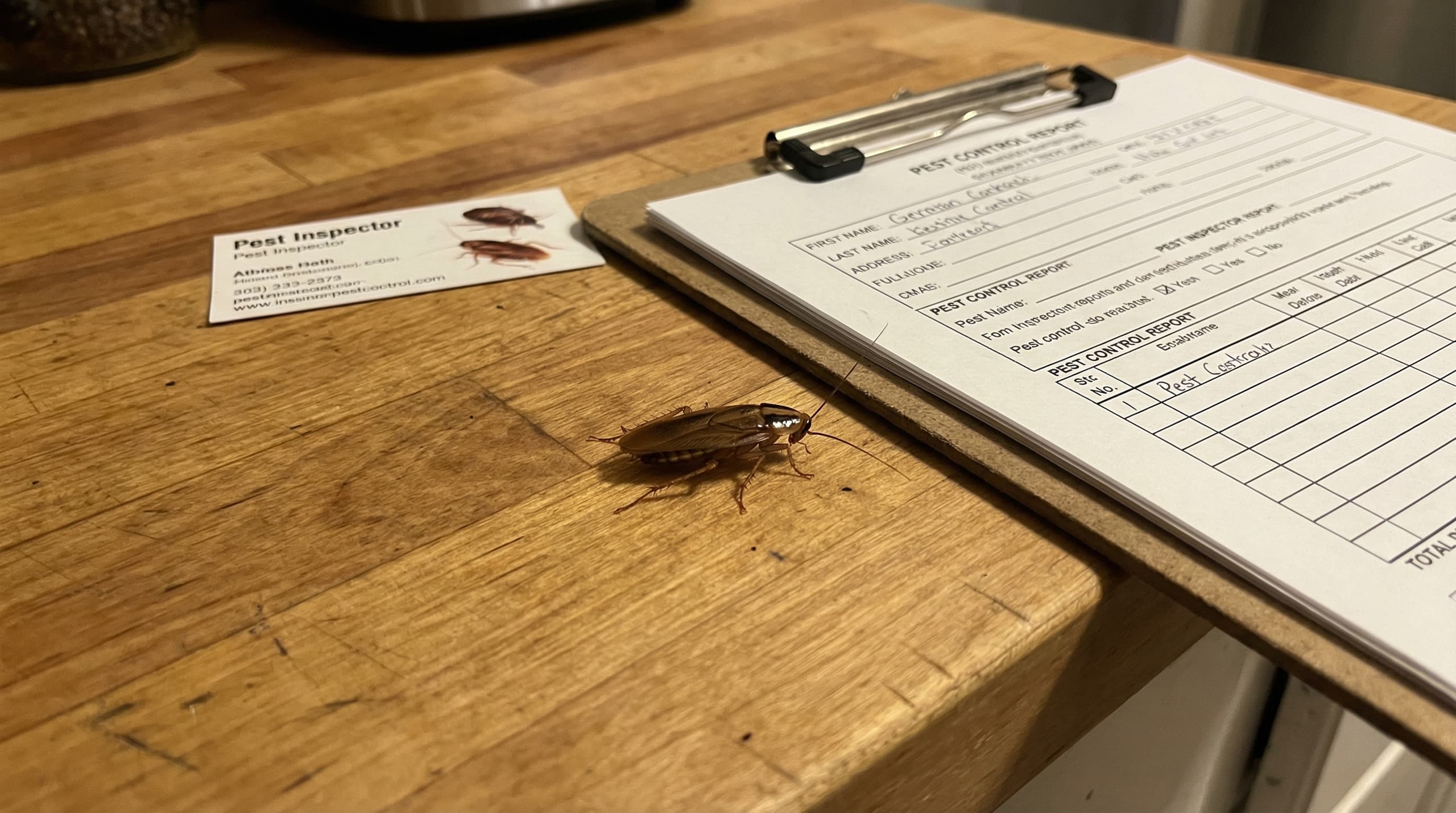 German Cockroach - showing key features for identification