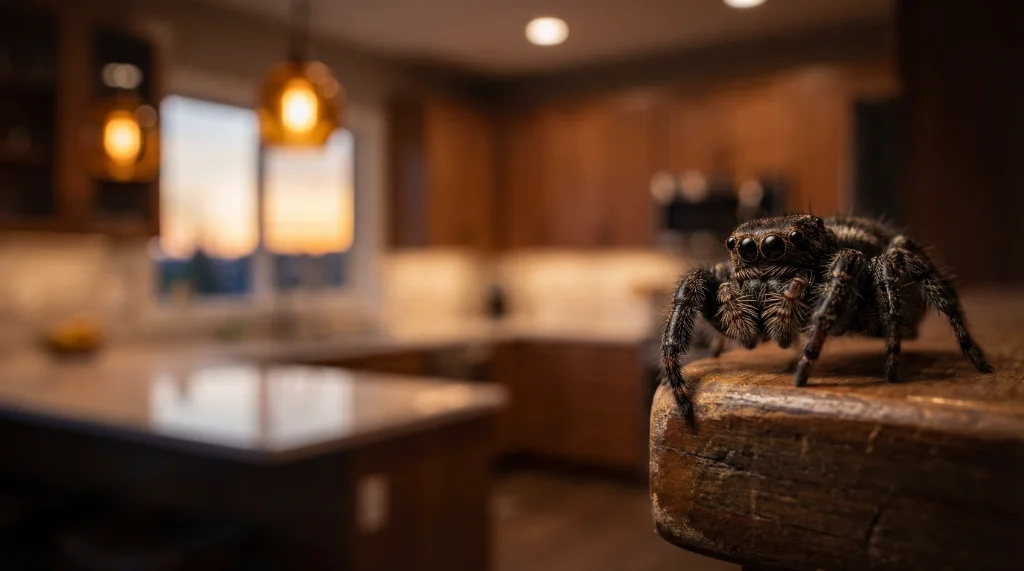 Professional pest control in Boise - close-up spider representing home pest threats