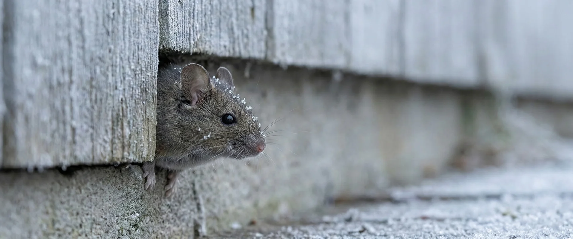 Mouse entering home through gap in siding - rodent control in Boise